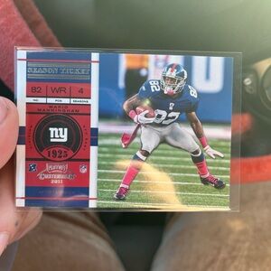 NFL Player Trading Card - Pink and Blue